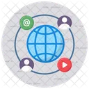 Communication Social Networking Network Nodes Icon
