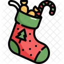 Sock Candy Cane Christmas Icon