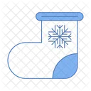 Sock Snowflake Cold Icon