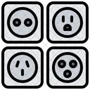 Steckdose Elektriker Strom Symbol