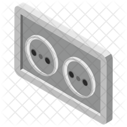 Socket Icon - Download in Isometric Style