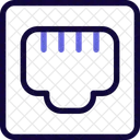 Socket Netzwerk Ethernet Topf Symbol