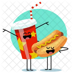 Soda And Hotdog  Icon