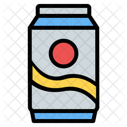 Soda Can Icon - Download in Colored Outline Style