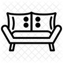 Sofa Black Outline Icon Icône