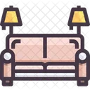 Sofa Couch Night Lamp Icon