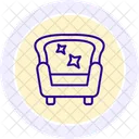 Sofa Clean Color Circle Icon Icon