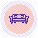 Icono De Linea De Amor Asiento Icono