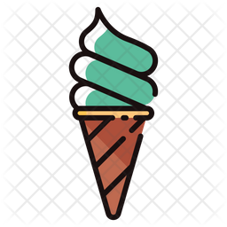 Softserve Ice Cream Icon Download In Colored Outline Style