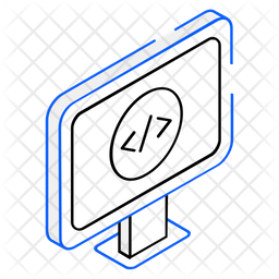 Software Coding Icon - Download in Isometric Style