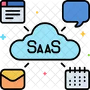 Software Como Servicio Saas Servicio Icono