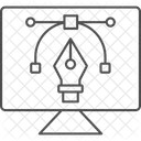 Software De Diseno De Borde Fino Icono