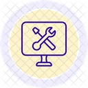 Software Repair Line Icon Icon