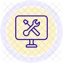 Software Repair Line Icon Icon