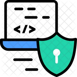 Software Security Icon - Download in Colored Outline Style