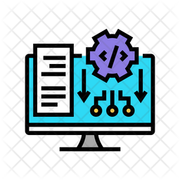 Software System Icon - Download in Colored Outline Style