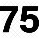 Soixante Quinze Nombres Numerique Icône