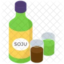 Soju Koreanischer Alkohol Koreanisches Getrank Symbol