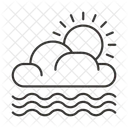 Sol Nube Clima Icono