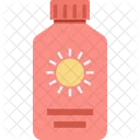 Sol Aceite Bloqueador Solar Icono