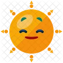 Sol Emoji Rosto Ícone