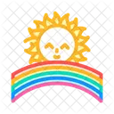 Arco Iris Fofo Sol Ícone