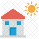 Sol com construção  Ícone