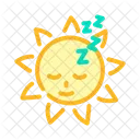 Dormindo Fofo Sol Ícone