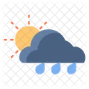 Nube De Sol Y Lluvia Icon