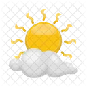 Sol y nube  Icono