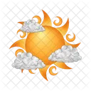 Sol y nube  Icono