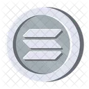 Solana Silver Cryptocurrency Crypto Icon