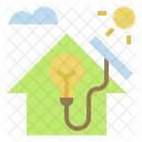 Solar Cell House Icon