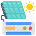 태양열 교류 스마트 교류 태양 광 기술 아이콘