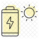 Solar Battery Color Shadow Thinline Icon Icon