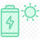 Solar Battery Duotone Line Icon Icon