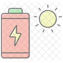 Solar Battery Lineal Color Icon Icon