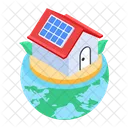 Solar Building Eco House Eco Residence Icon