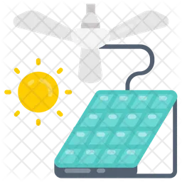 Solar ceiling fan  Icon