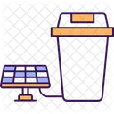 Solar com lixeira  Ícone