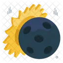 Solar Eclipse Sun Obscured Weather Forecast Icon