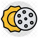 Solar Eclipse Sun Obscured Weather Forecast Icon