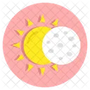 Solar Eclipse Sun Obscured Weather Forecast Icon