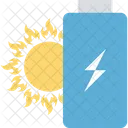 Solar Energy Battery Charging Icon