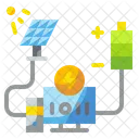 Solar Energy Programming Energy Computer Icon