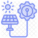 Solar Energy Development Duotone Line Icon Icon
