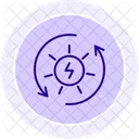 Solar Energy Efficiency Line Icon Icon