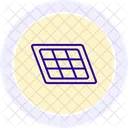 Solar Energy Grid Line Icon Icon