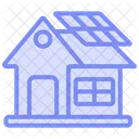 Solar Energy Home Duotone Line Icon Icon