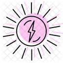 Solar Energy Color Shadow Thinline Icon 아이콘
